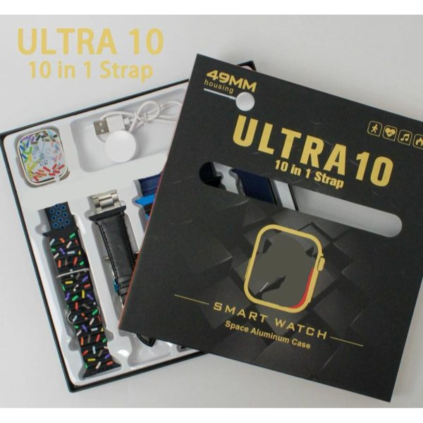 10 in 1 Ultra Smart Watch with 10 straps