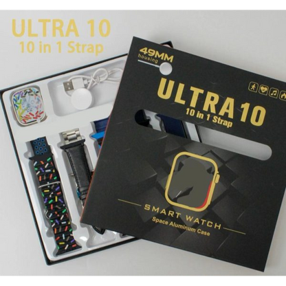 10 in 1 Ultra Smart Watch with 10 straps